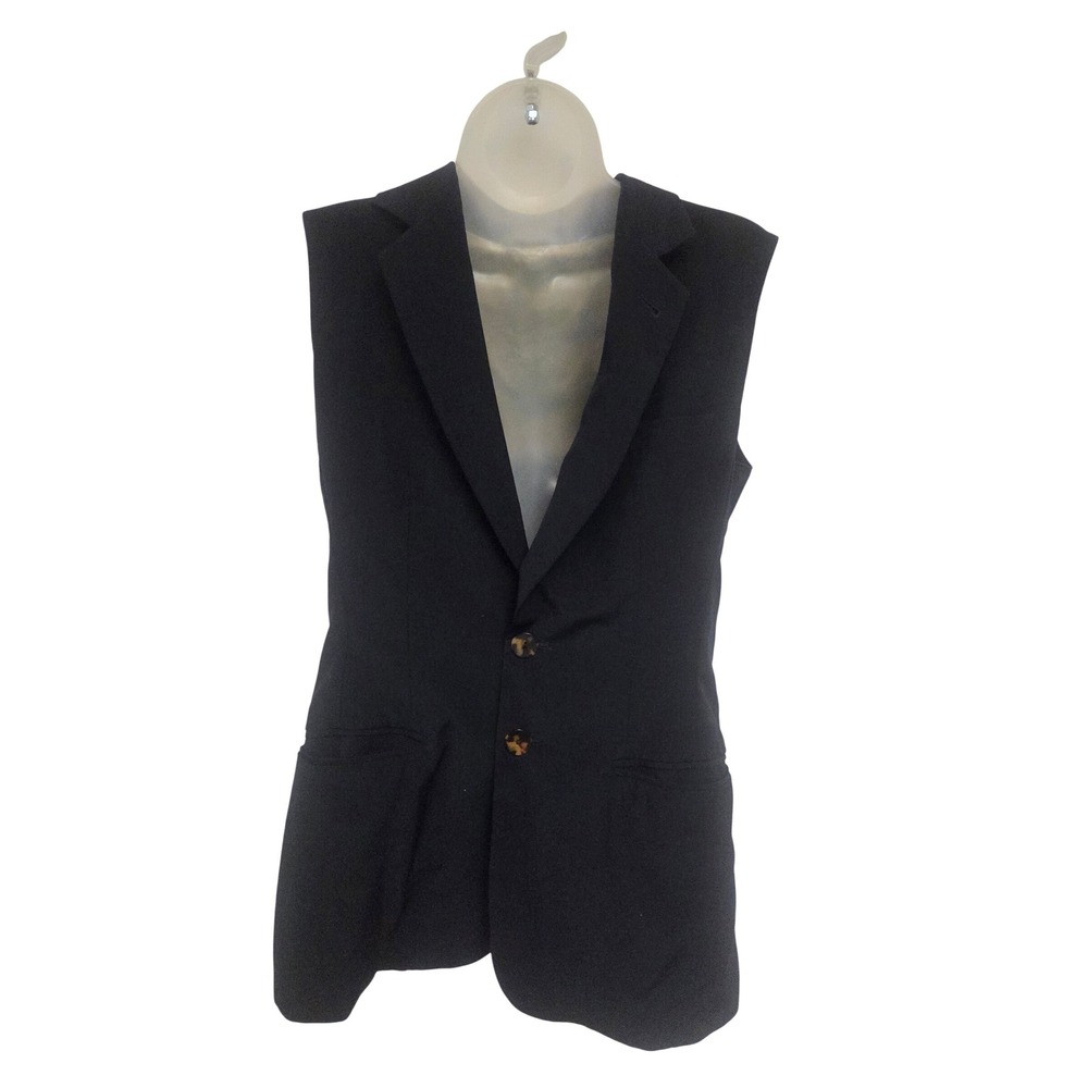 90w Vintage Jean Paul Gaultier Classique Black Sleeveless Blazer Vest Italy